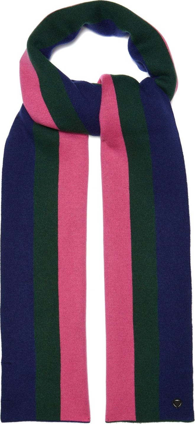 Charlotte Simone Striped wool-blend scarf