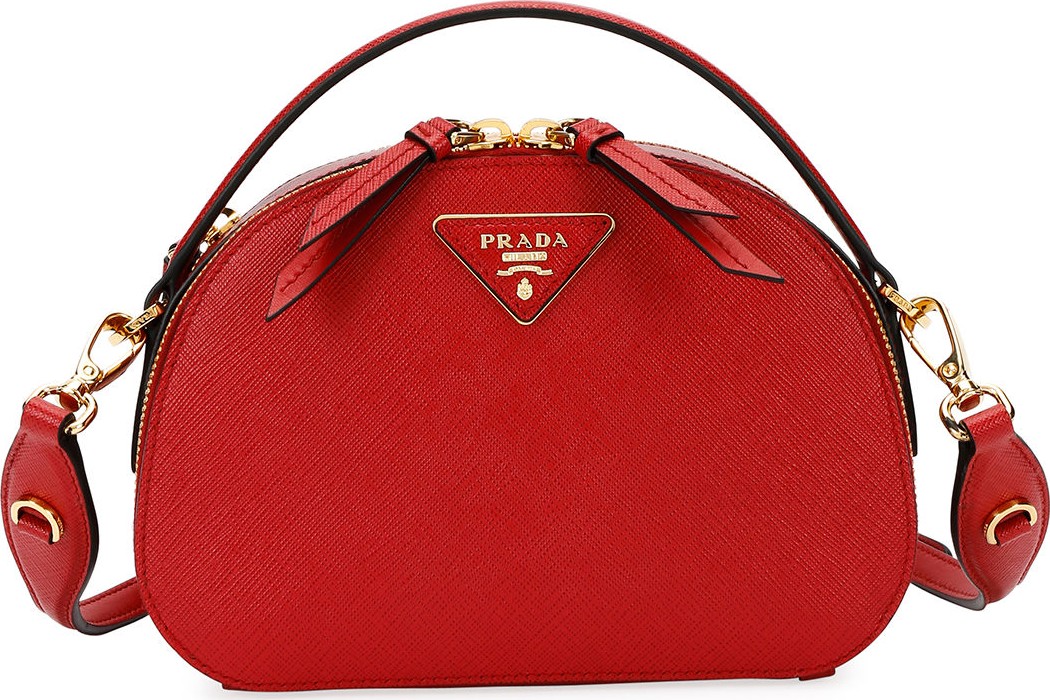 Prada Lux Saffiano Rounded Satchel Bag