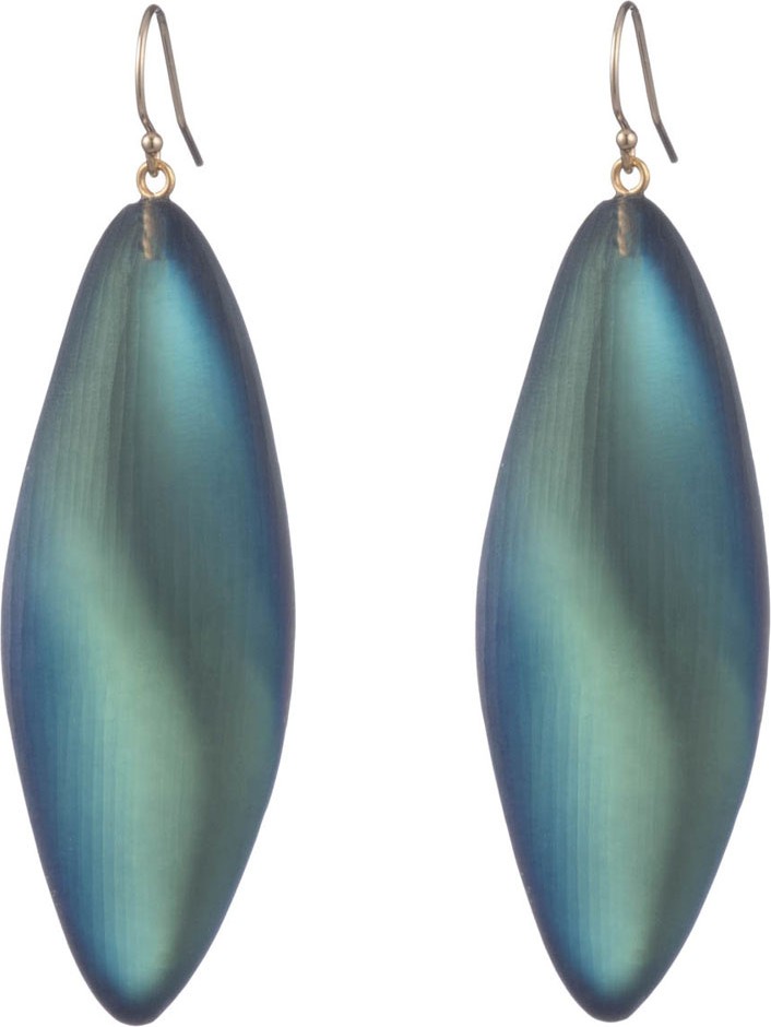 Alexis Bittar Long Leaf Earrings, Green