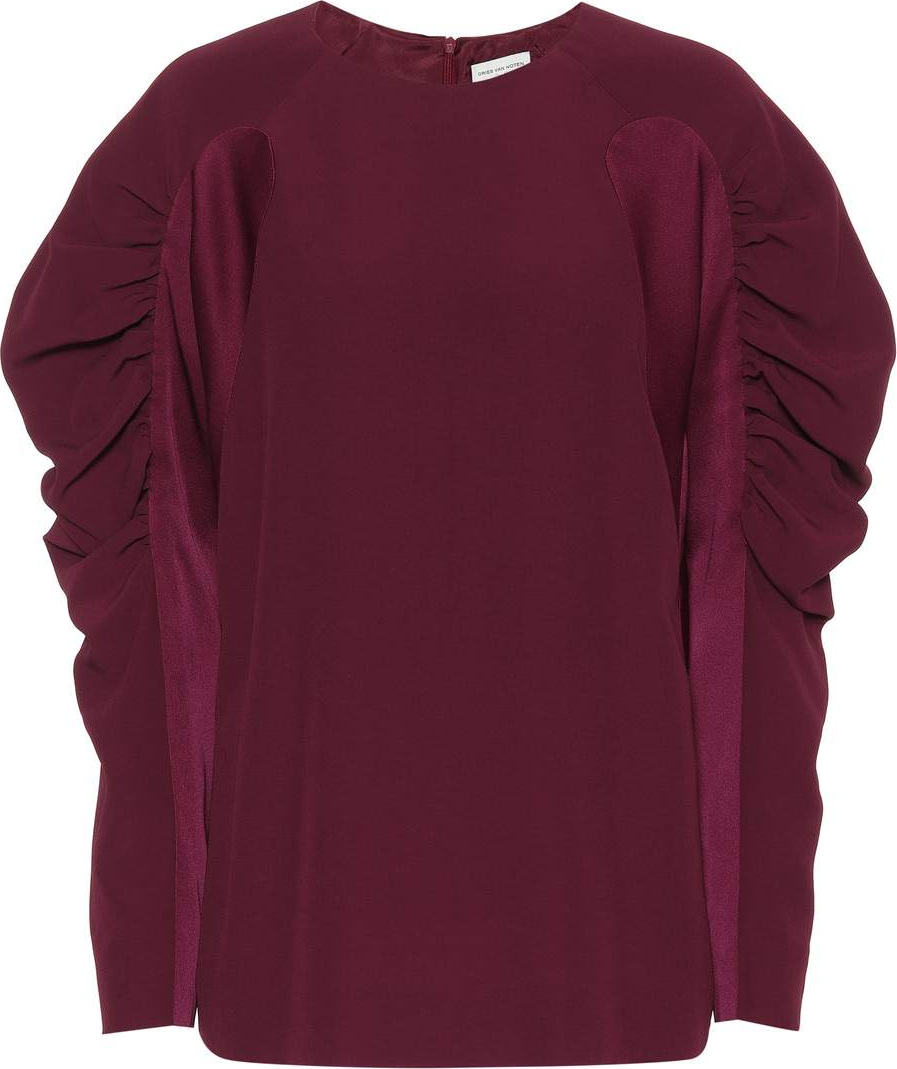 Dries Van Noten Crêpe and satin top