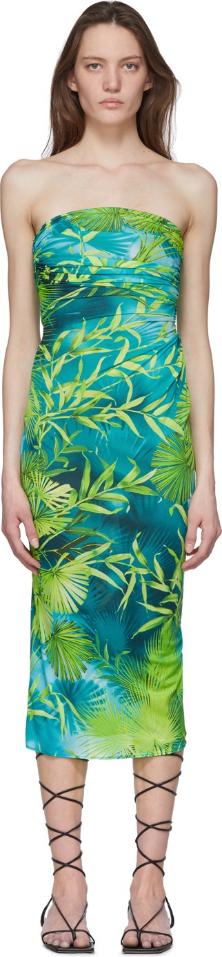 Versace Green Jungle Print Dress