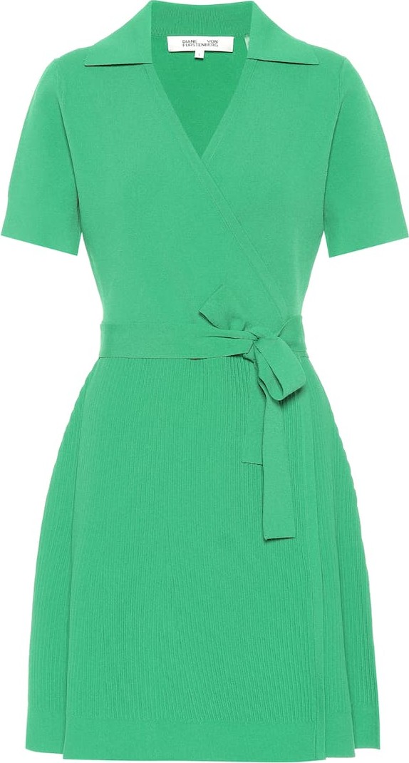 DIANE von FURSTENBERG Zyla stretch knit mini wrap dress