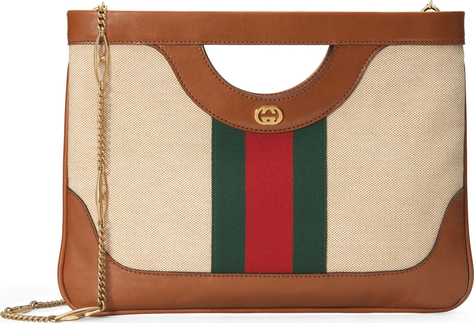 Gucci GG Vintage Canvas & Leather Shoulder Bag