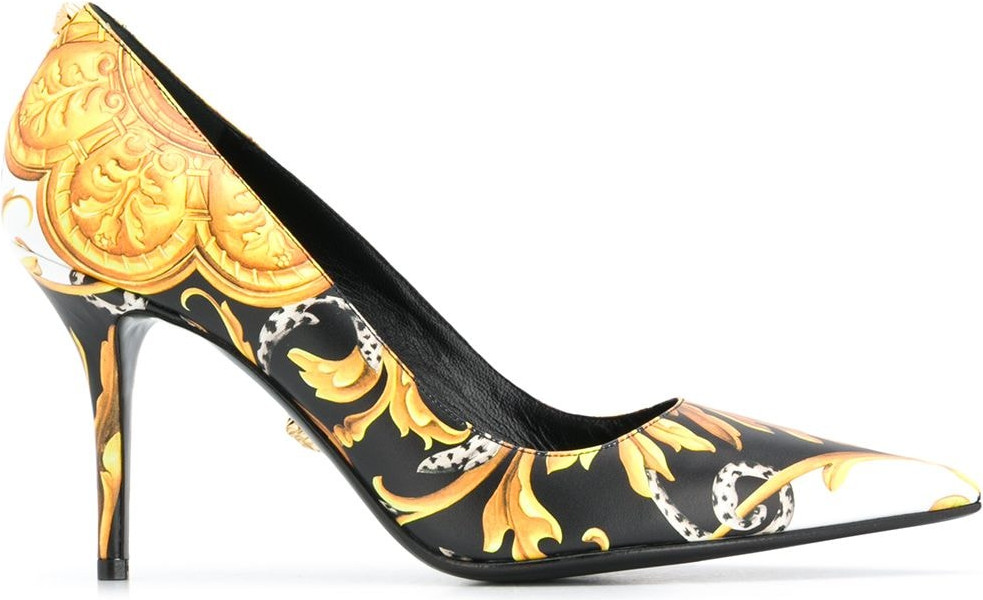 Versace - Baroque-print pumps