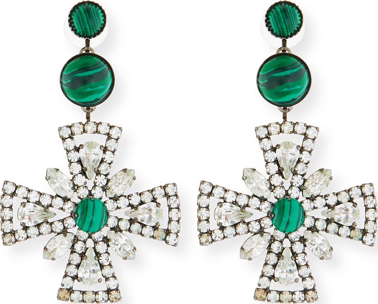 Elizabeth Cole Poppy Drop Earrings