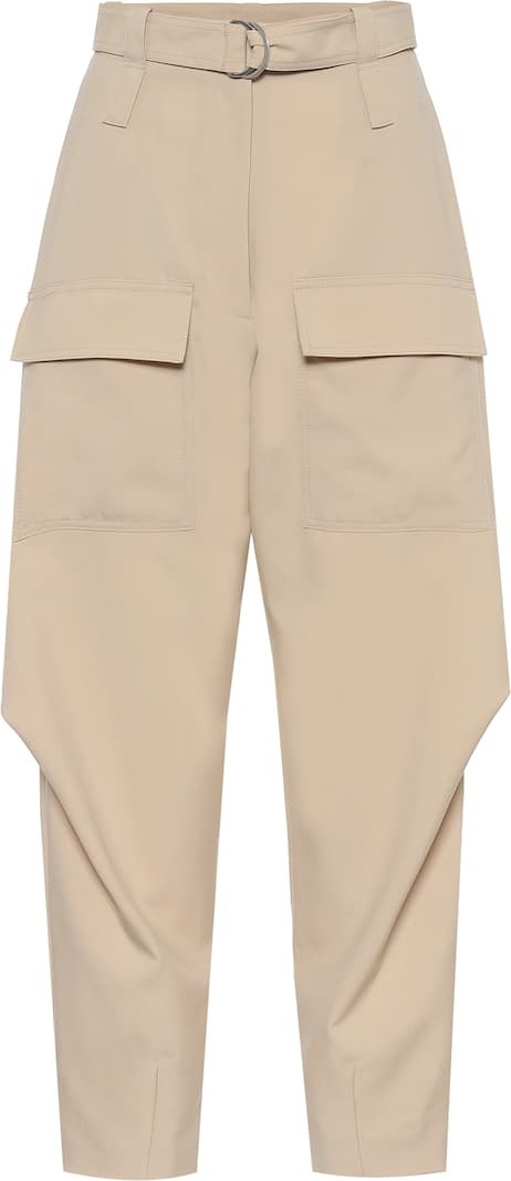 Stella McCartney Adaline wool carrot-leg cargo pants