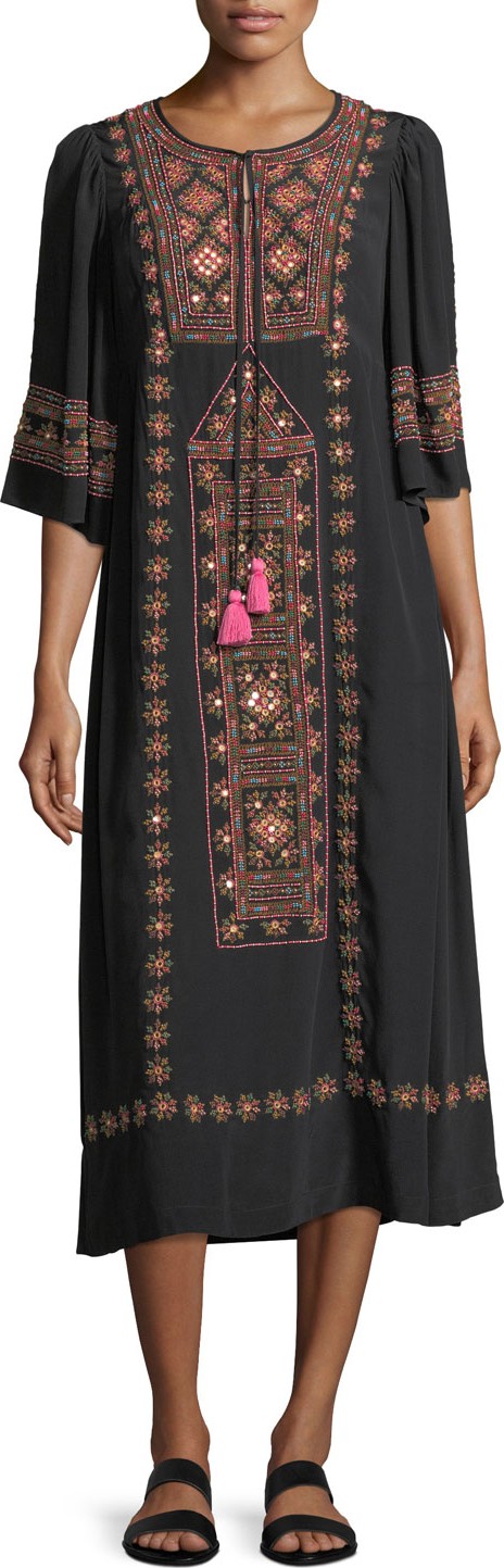 FIGUE DRS LOUISE 34 BELL SLVE FLOR