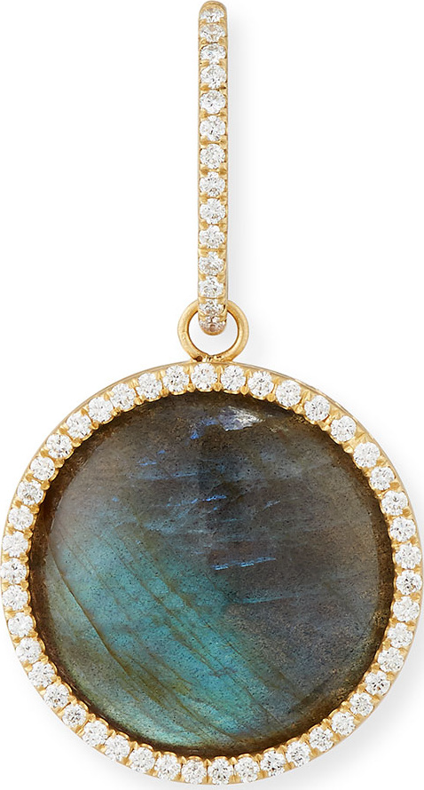 Dominique Cohen Cabochon Labradorite Enhancer with Diamonds