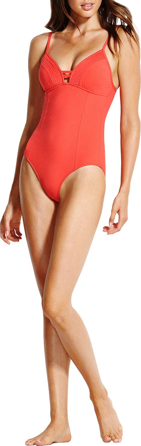 Seafolly Quilted V-Neck One-Piece Swimsuit