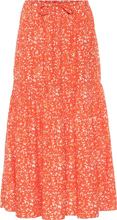Ulla Johnson Pari printed cotton maxi skirt