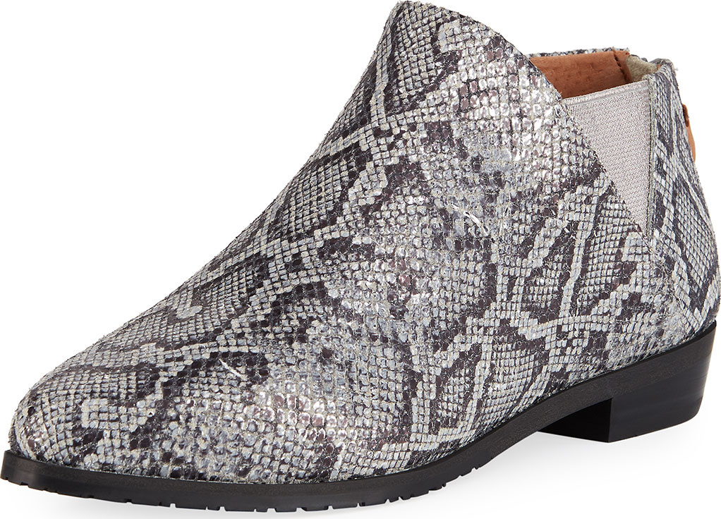 Gentle Souls Neptune Flat Embossed Leather Chelsea Booties