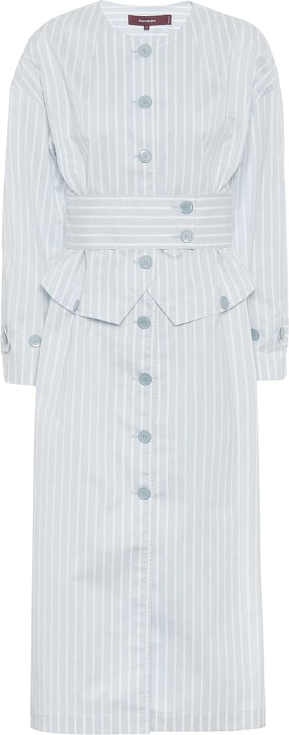 Sies Marjan Leah striped cotton-blend dress