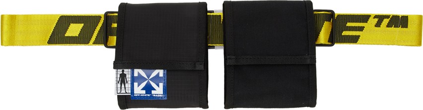 Off White Black & Yellow Two-Pocket Fanny Pack