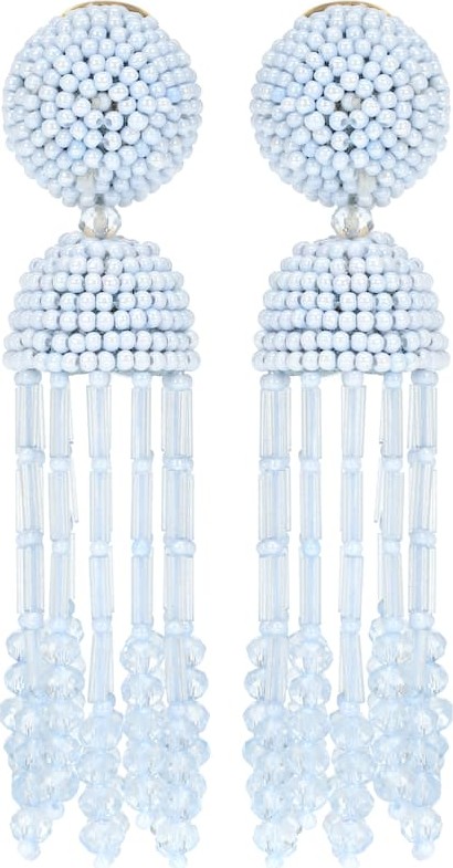 Oscar De La Renta Tassel clip-on earrings