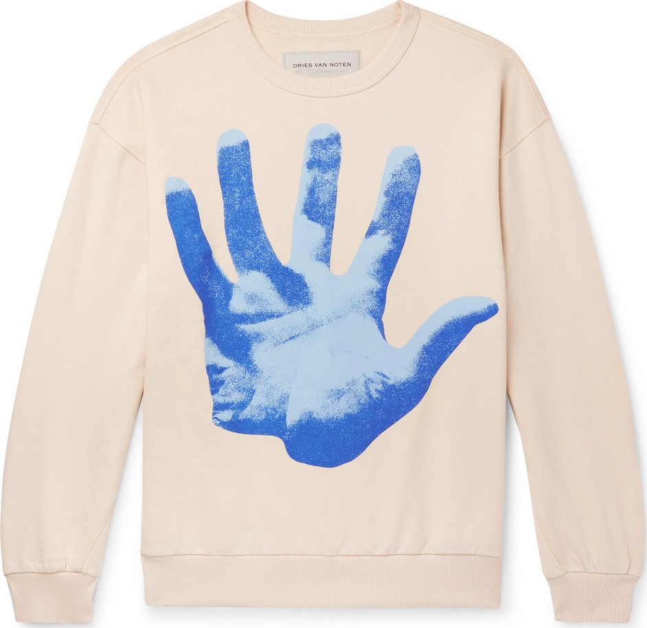 Dries Van Noten Oversized Printed Loopback Cotton-Jersey Sweatshirt