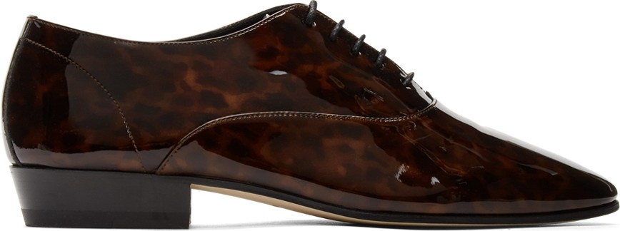 Saint Laurent Brown Patent Leon Derbys