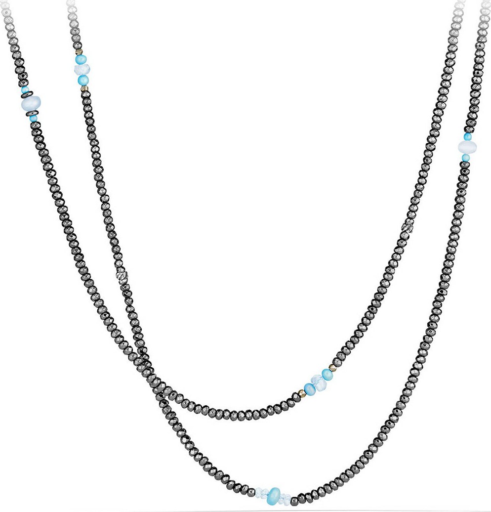 David Yurman Mustique Tweejoux Beaded Long Beaded Necklace, 62"