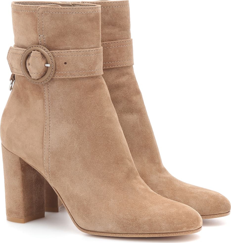 Gianvito Rossi Leyton 85 suede ankle boots
