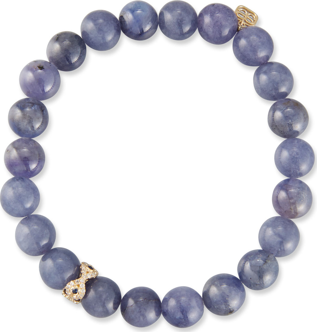 Sydney Evan 14k Round Tanzanite Bracelet w/ Eye Rondelle