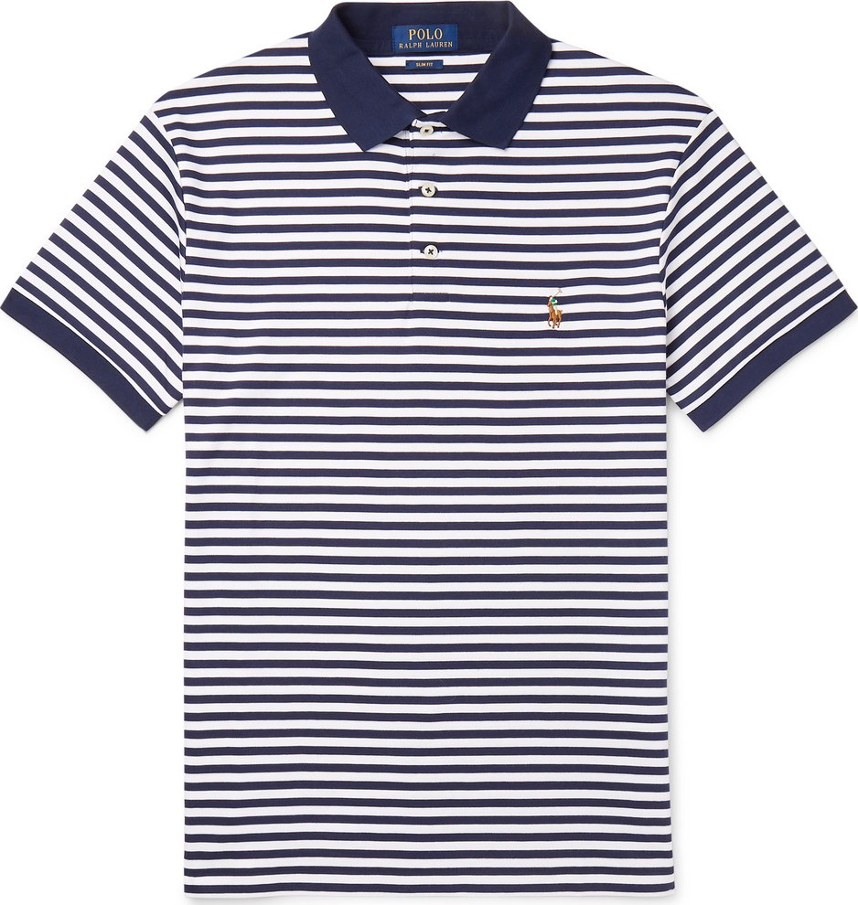 Polo Ralph Lauren Slim-Fit Striped Cotton-Jersey Polo Shirt