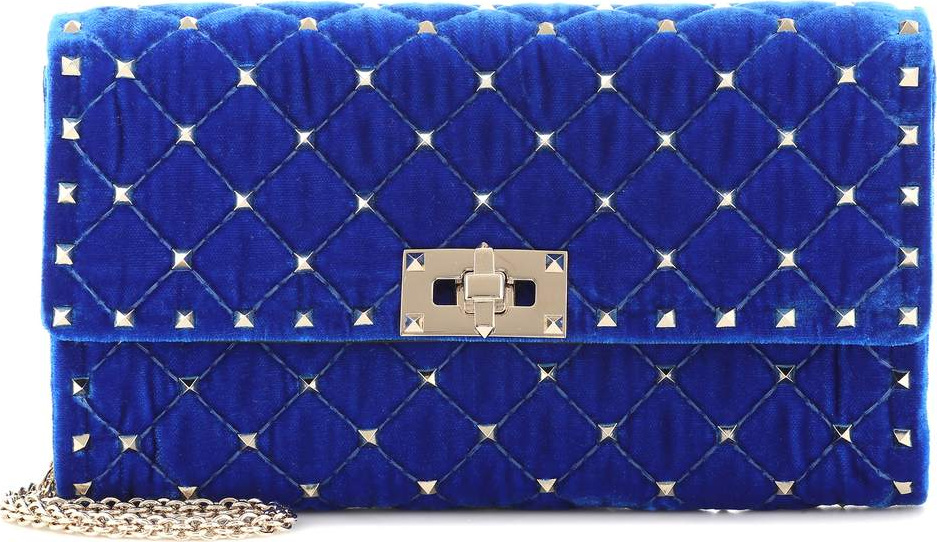 Valentino Valentino Garavani Rockstud Spike velvet shoulder bag