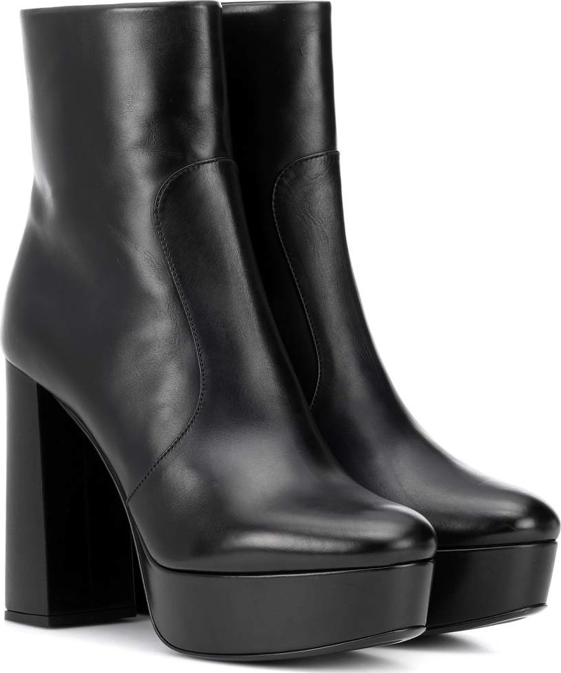 Prada Plateau leather ankle boots