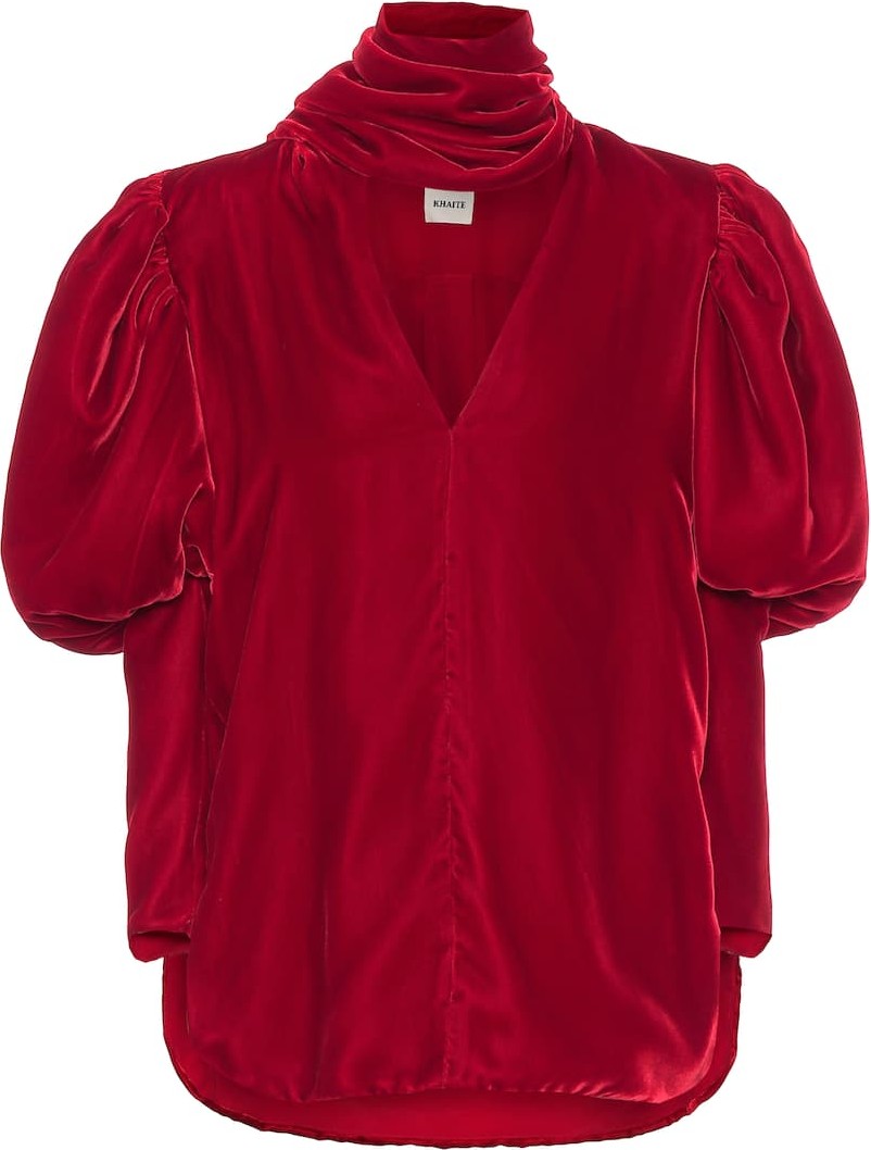 Khaite Jones velvet top