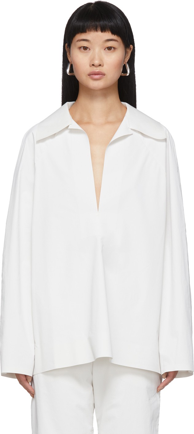 KASSL SSENSE Exclusive White Pop Oil Shirt