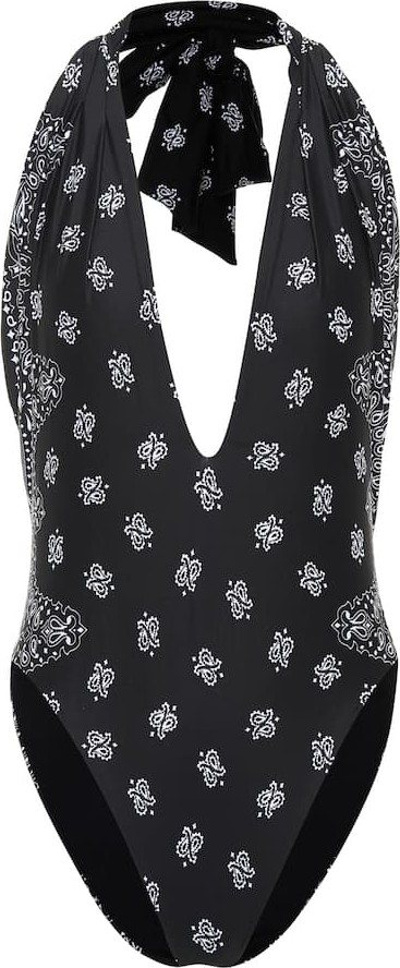 Saint Laurent Bandana halter swimsuit