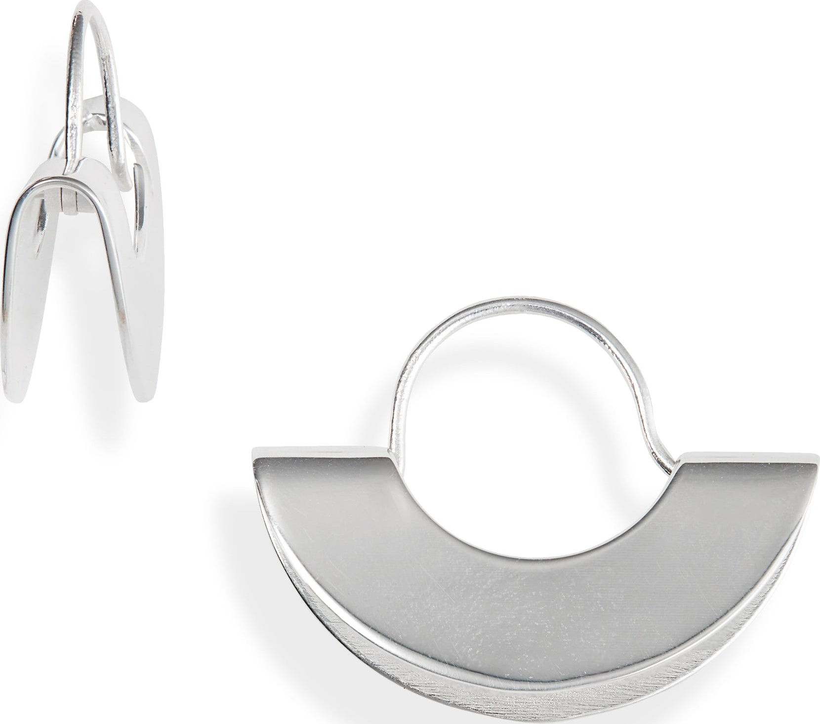 All Blues Double Date Polished Silver Earrings