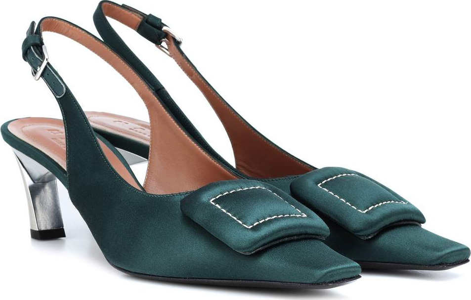 Marni Satin slingback pumps