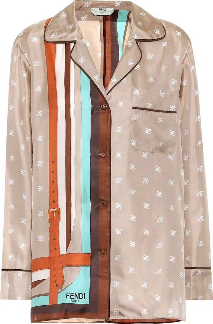 Fendi Printed silk shirt