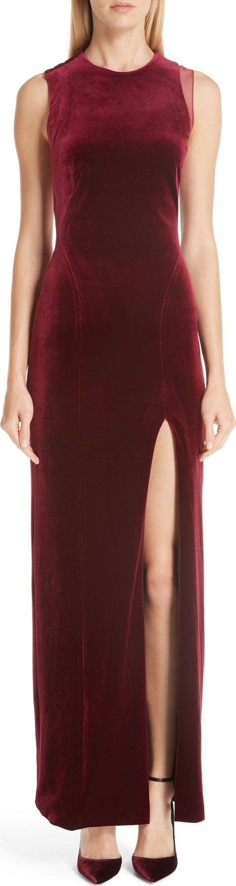 Galvan Crescent Back Cutout Gown