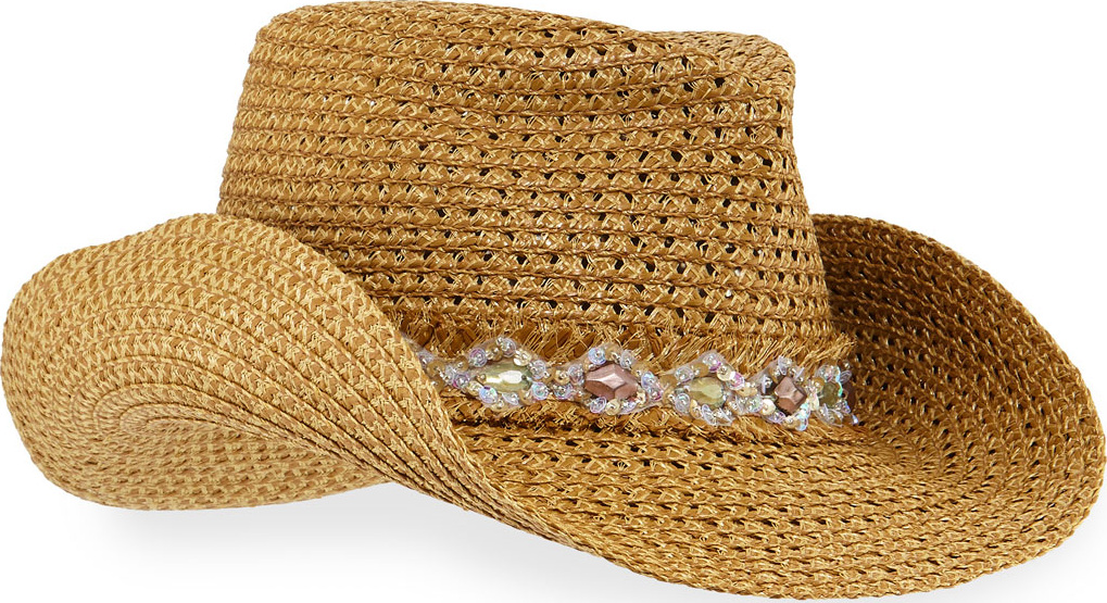 Eric Javits Ariela Squishee Woven Cowboy Hat