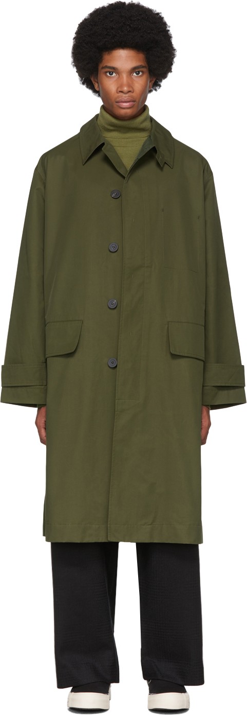Studio Nicholson Khaki Nymil Car Coat