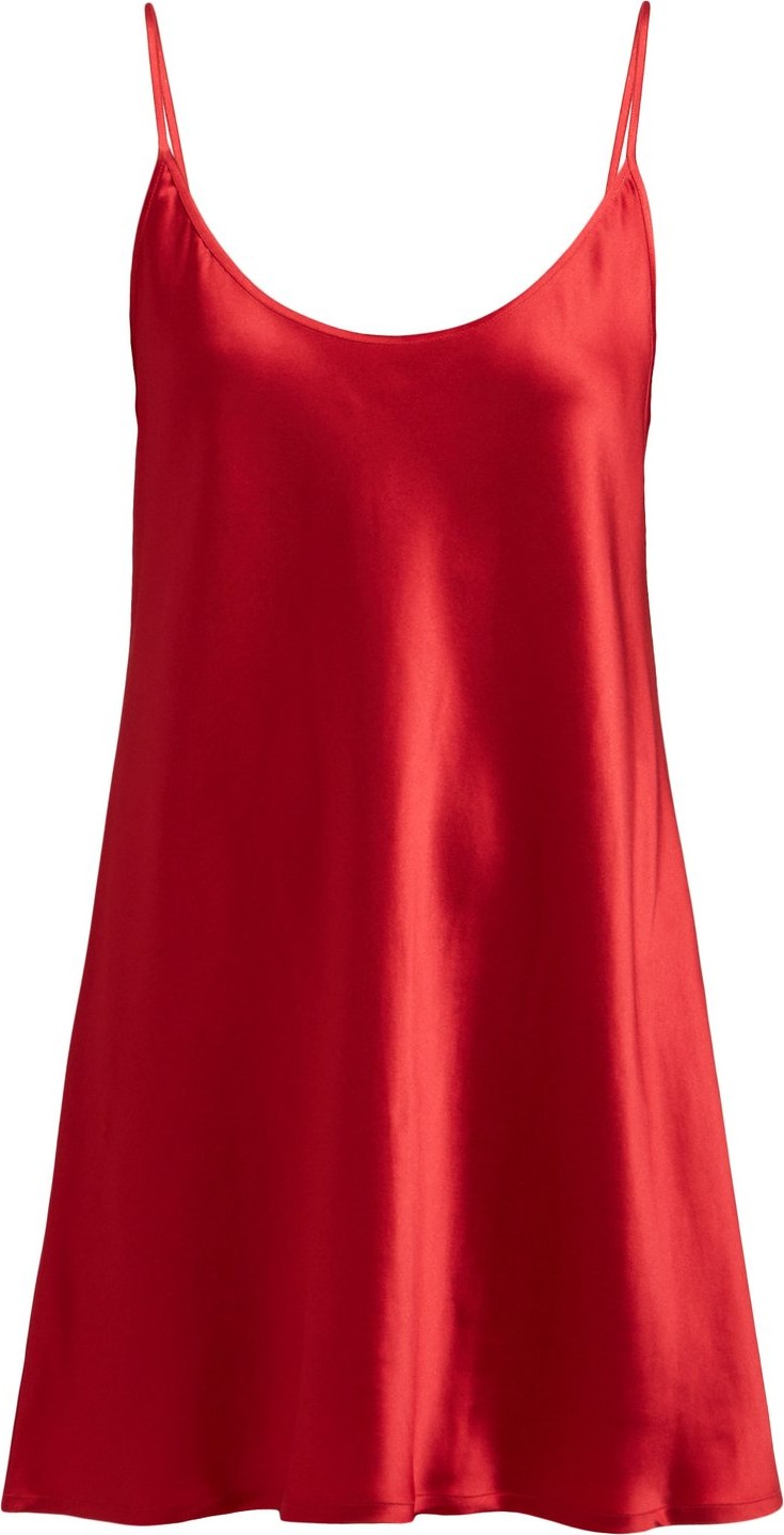 La Perla Silk-satin slip dress