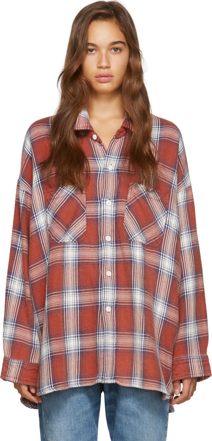 R13 Red Plaid Bigmac Shirt