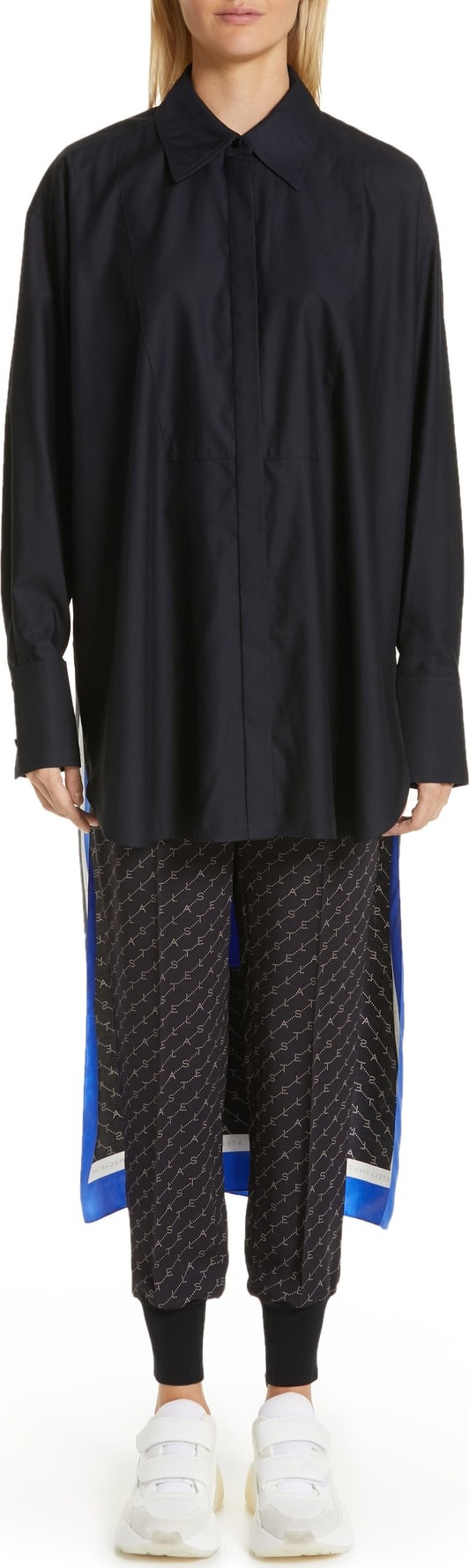 Stella McCartney Back Scarf Panel Silk Shirt