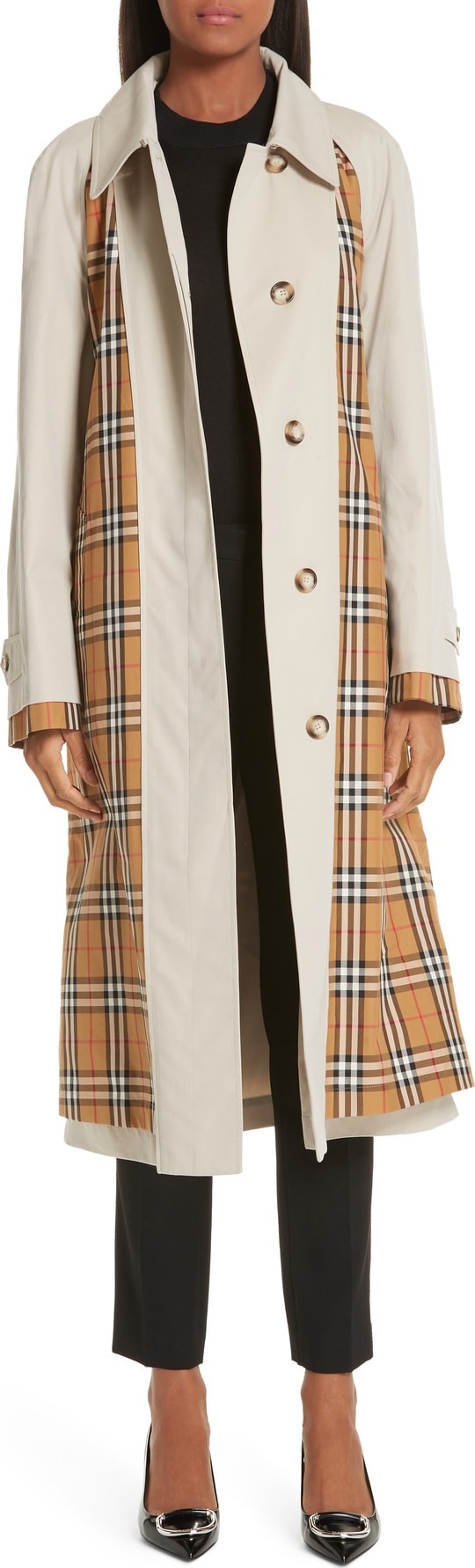 Burberry London England Guiseley Check Trench Coat