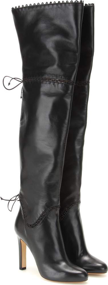 Francesco Russo Over-the-knee leather boots