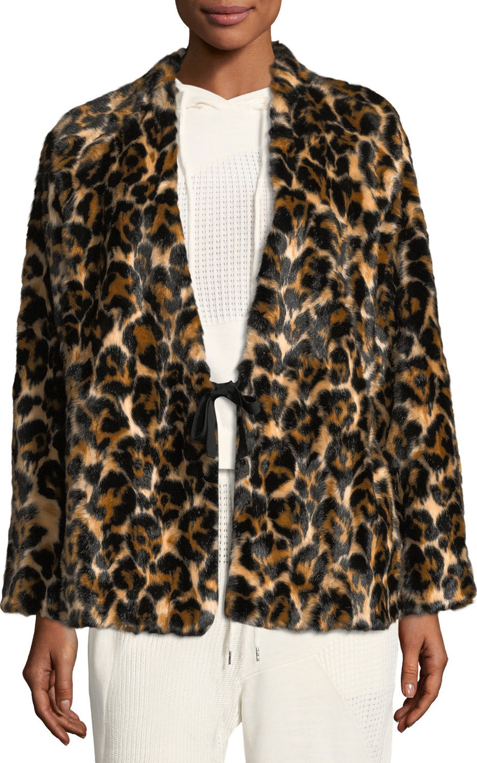 McQ - Alexander McQueen Short Faux-Fur Leopard-Print Coat