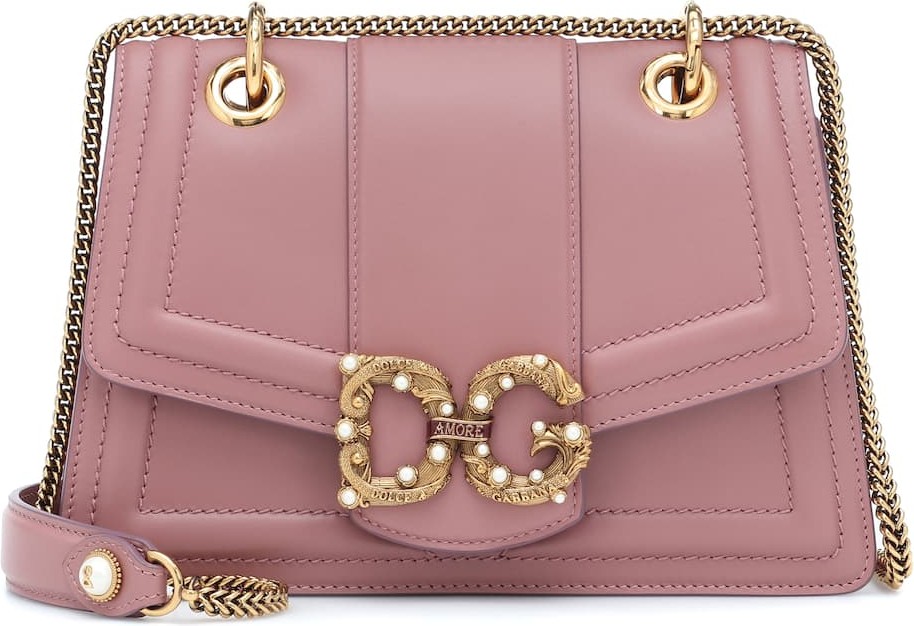 Dolce & Gabbana DG Amore leather shoulder bag