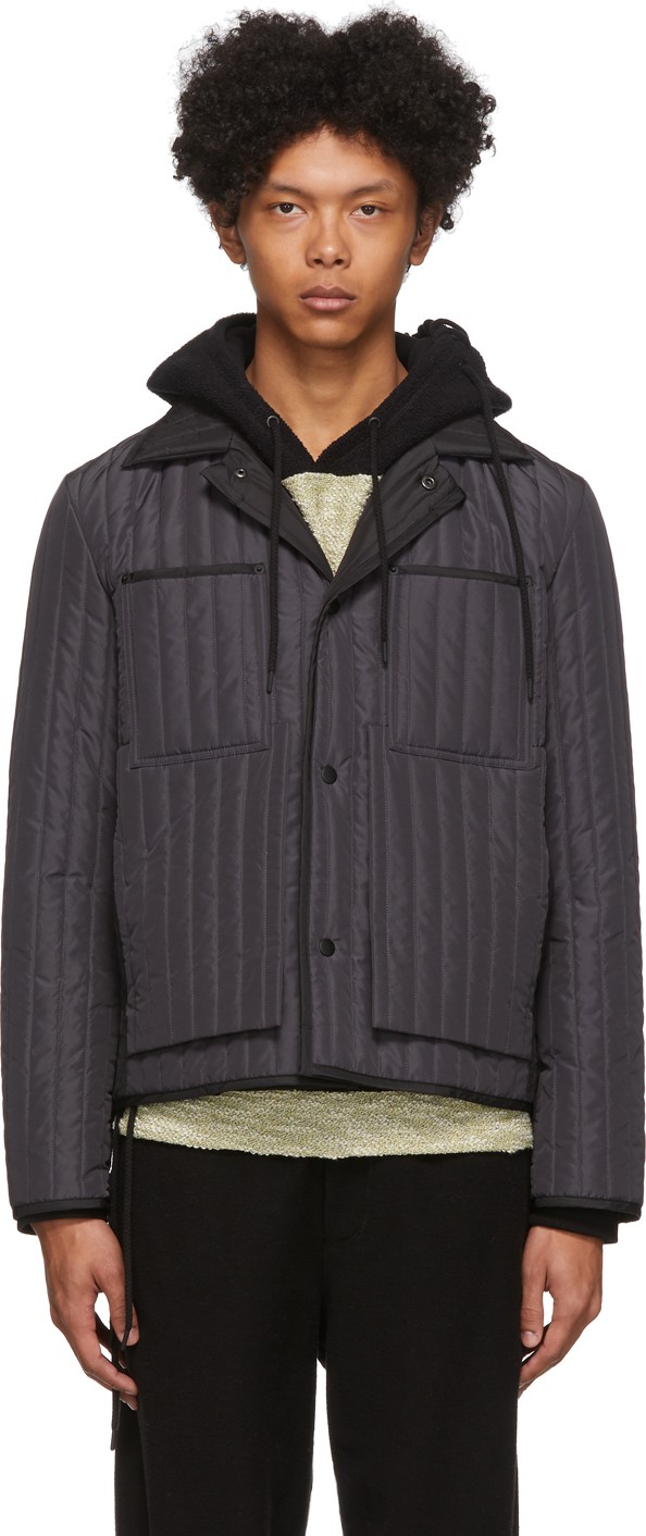 Craig Green Grey Quilted Worker Jacket
