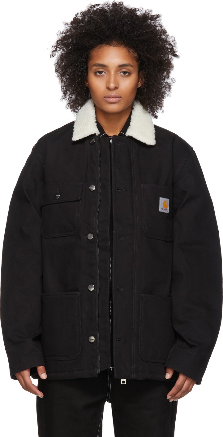 Carhartt Work In Progress Black Fairmount Coat