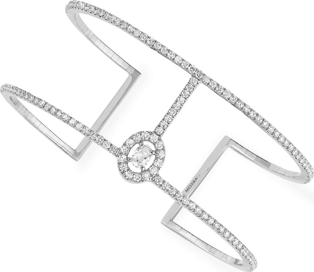 Messika Glam'Azone 18k White Gold Skinny Diamond Cuff