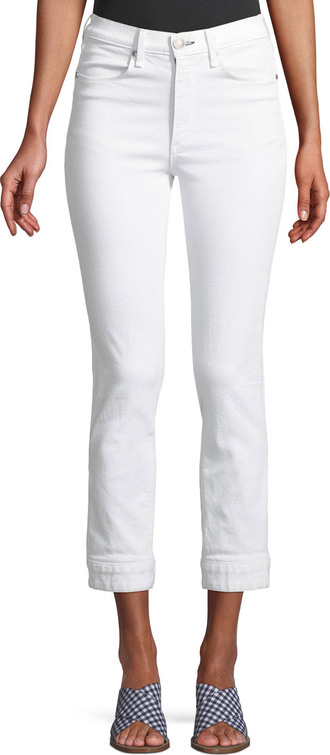 Rag & Bone High-Rise Cuffed Cigarette Jeans