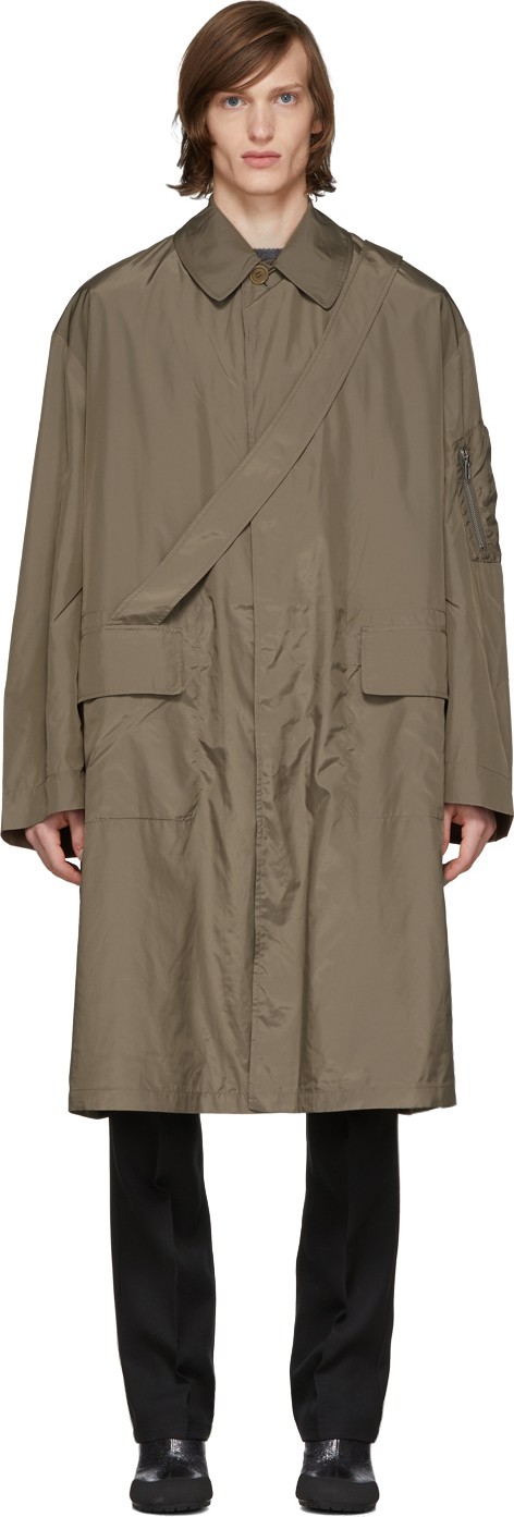 Random Identities Beige Satin Overcoat