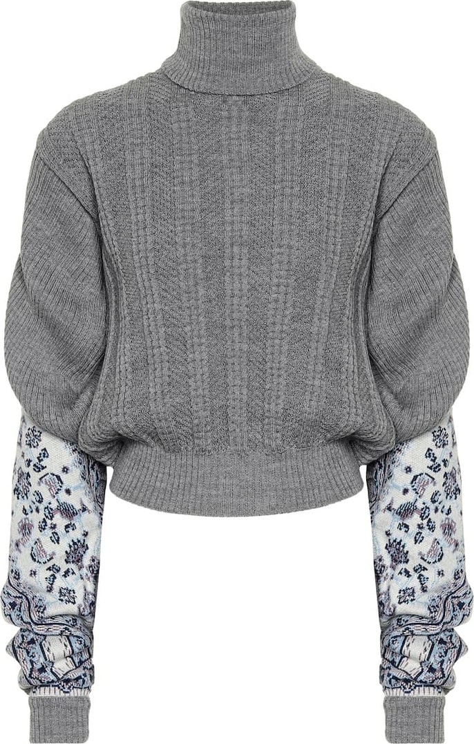 Y/Project Intarsia linen-blend sweater