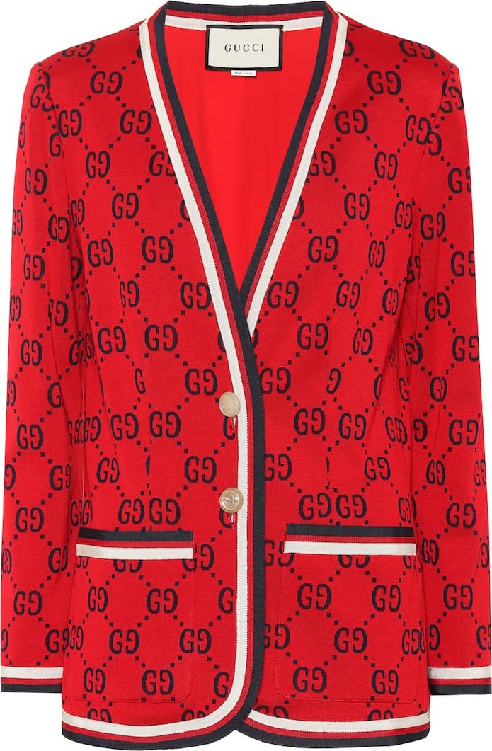 Gucci Intarsia cotton cardigan