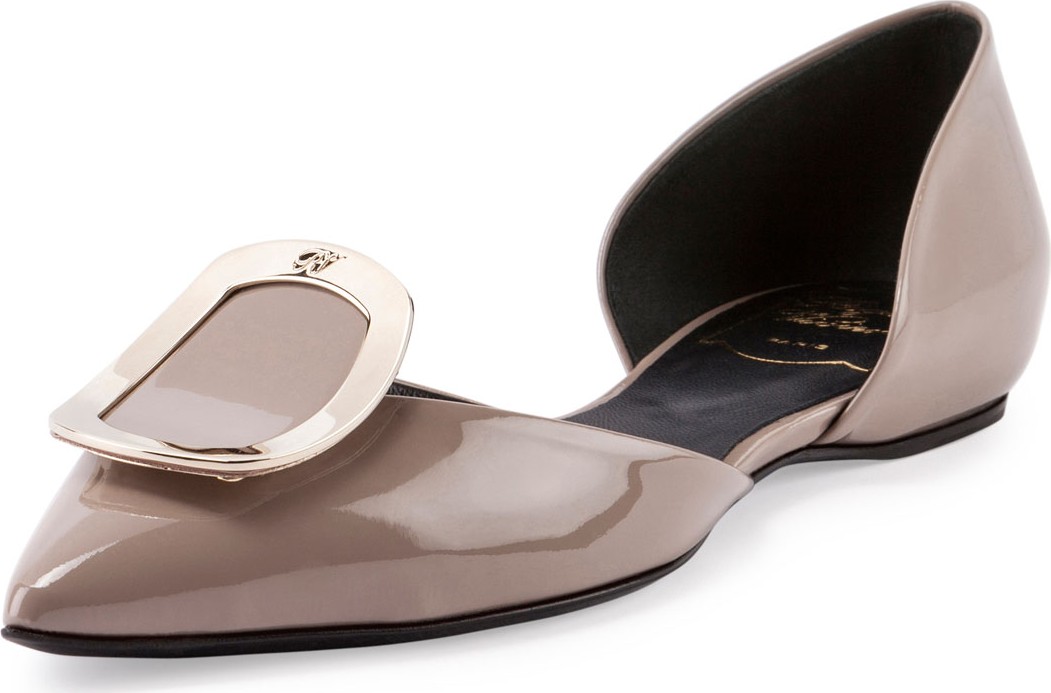 Roger Vivier Sexy Choc Patent Ballet Flats